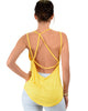 My Favorite Cross Back Straps Yellow Tank Top - Back Image