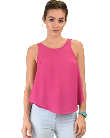 Totally Crossed Out Magenta Tank Top