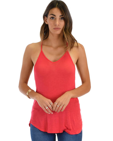 Breezy Beauty Y-Back Red Tank Top