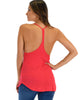 Breezy Beauty Y-Back Red Tank Top - Back Image