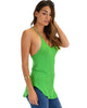 Breezy Beauty Y-Back Green Tank Top - Side Image