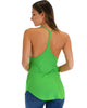 Breezy Beauty Y-Back Green Tank Top - Back Image