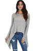 Shift and Swing Long Sleeve Grey Tunic Top - Main Image