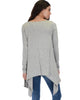 Shift and Swing Long Sleeve Grey Tunic Top - Back Image